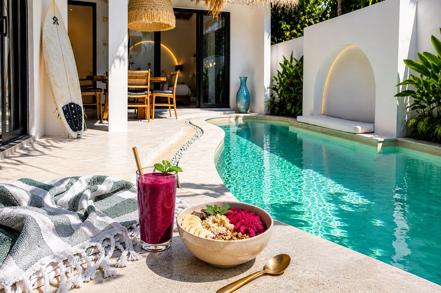Simple pleasures are often the best…#balanganbeach #balilifestyle #poolsidevibes